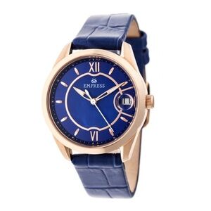 Empress Messalina Automatic MOP Leather-Band Watch w/Date